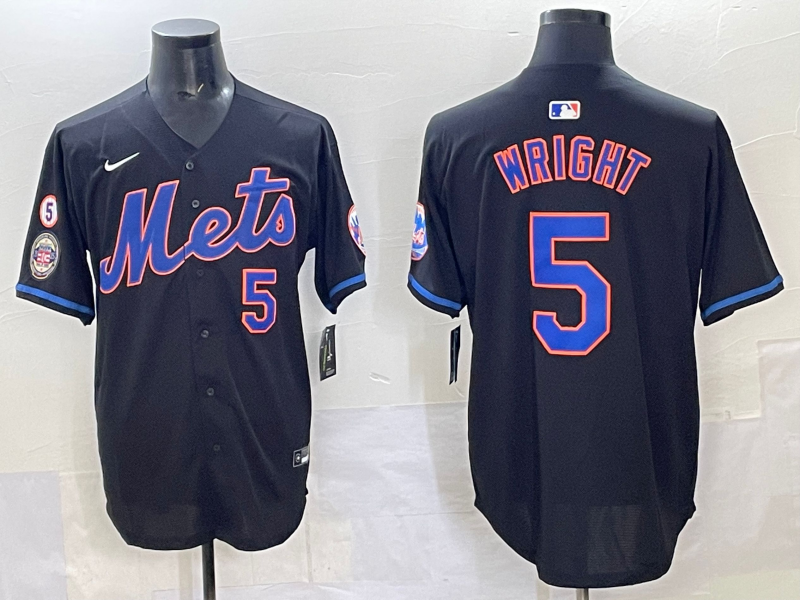 Men 2025 New York Mets #5 Wright blue MLB Nike jersey style 13->new york mets->MLB Jersey